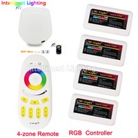 2.4G 4-Zone 4 groups remote control + Mi light led wifi controller + 4x led RGB controller