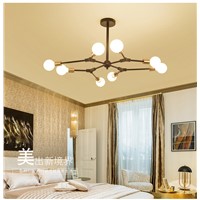 LOFT Industrial Pendant Chandeliers Lights simpe Modern Minimalist Design Chandelier Hanging in Living Room/Restaurant E27 Lamps