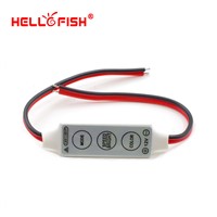 Hello Fish Single color LED strip controller mini 3 key control,Only for 3528/5050 Single color LED Strip Light