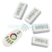 HOT sale 5pcs Remote with 4x RGB Controller, 2.4G 4-Zone mini led controller for RGB LED Strip, led strip remote control dimmer