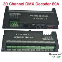 30 channel DMX 512 RGB decoder with RJ45 and XLR Plug DMX512 controller 60A dmx dimmer driver Max 1440W