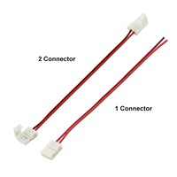 5pcs/lot LED Strip Connector 2pin 10mm for 5050/5630/5730 LED Strip 2pin 8mm for 3528 / 2825 LED Strip Free Welding Connector