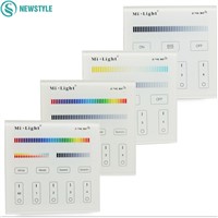 New Milight Led Panel Remote Controller 2.4G wireless 4 Zone RF Dimmable dimmer remote Touch Panel Wall-mounted Controller