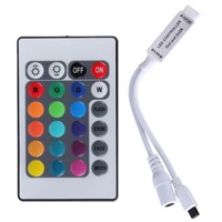 Mini 24 keys RGB IR Remote Controller for 3528 or 5050 RGB LED strips Small RGB Controller