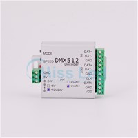 Wholesale DMX Controller DMX512 for WS2811 2812B DC 12-24V Pixel LED Strip Light SPI Converter 512 Output Max 170 Pixels