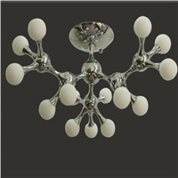 3/5/9 heads ,white or chrome color /hand blown glass pendant light /E14 light base special DNA molecules design living room