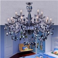 Maria Theresa Chandelier Light Blue Crystal lighting fixtures Glass chandelir for bedroom Candle chandelier crystal pendants