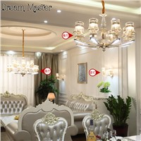 European style simple modern crystal chandelier living room restaurant atmosphere duplex building originality alloy Chandelier