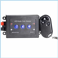 DC12V 96W or DC24V 192W Wireless LED Single Color Dimmer, Brightness Controller, With Remote