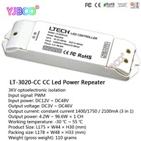 led amplifier DC12-48V CC 1400/1750/2100mA 3in *1CH accept PWM control LT-3020-CC Led Power Repeater for cob led/led panel light