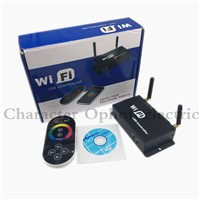 LED RGB Controler DC5v~24v WiFi 100 Wireless touch Android IOS Smartphone Remote 12v wifi RF rgb led controller