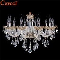 2016 Modern Candle K9 Crystal Chandeliers Light Fixture Luxury Lamp For Living Room candelabro de cristal AC110~240V