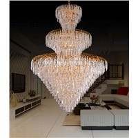 Luxury Empire Crystal Chandelier Lighting Cristal Lamp Chandeliers Hanging Lights Golden Chandelier Light for Hotel Lobby Decor