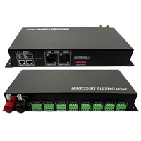 Leynew Multi-channel DMX Decoder Controller 24 Channel DMX512 Signal Output Controller DC12-24V 24CH output 2A*CH