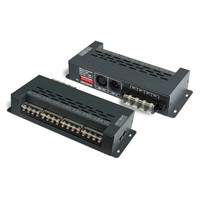 2017 DMX Decoder Converts 6 RGB Strip Controller DMX512 Decoder XLR-3 RJ45 Port 12V Multi 8 Channel Output LT-898