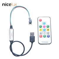 USB Connect Cable for 3 Pin WS2812 LED Pixel Strip with RGB RF Remote Controller Brightness Adjustable WS2812B WS2811 Connector