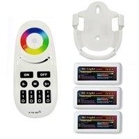 1x Mi.Light 2.4G RF Remote With Wall Bracket + 3x 4-Zone RGBW Receiver Box FOR RGBW LED Strip