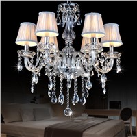 New European Led candlestick crystal chandelier for living room lustre de cristal modernos wedding dinner ceiling chandelier