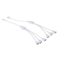 2Pcs 4 Pin RGB controller 1 to 3 Splitter Cable LED Light Strip Connectors