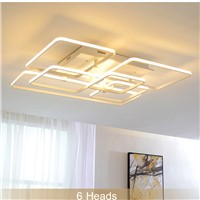 GMTM Square Circel Rings Chandelier For Living Room Bedroom Home Modern Led Ceiling Chandelier Lamp Fixtures