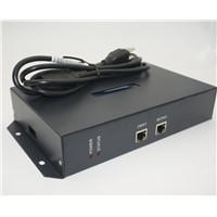 T500K controller Computer online RGB Full color led pixel module controller 8ports support up to 300000 pixels ws2801 ws2812b