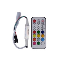 21Key DC5V WS2812 WS2812B IR LED Controller 63 Kinds Effects Led Pixel Controller For Led Strips Full Color Led controller 1PCS