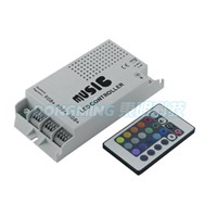 24 Key IR Wireless LED Sound Music Controller remote control 12V-24V DC Dimmer 2 ports output change color for RGB LED Strip