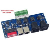 wholesale 1 pcs constant current 700ma 3CH dmx Controller DMX512 decoder For 3528 5050 RGB led strip modules DC12-24V led lamps