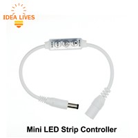 LED Strip Controler DC12V Mini 3 Key Single Color LED Strip Controller with DC Connector ,1pcs/lot