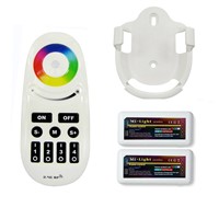 1x Mi.Light 2.4G RF Wireless Remote With Wall Bracket + 2x 4-Zone RGBW Receiver Box FOR RGBW LED Strip