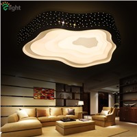Modern Simple Metal Cloud Led Ceiling Chandeliers Lamp Lustre Stars Bedroom Dimmable Led Chandelier Lighting Led Lights Fixtures
