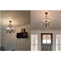 bedroom lamp American country retro villa glass ball chandelier light Living room wrought iron chandelier lighting restaurant