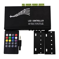 50pcs/lot 12V-24V music LEd RGB controller for led strip 20keys IR remote control 9 channel rhythm tempo