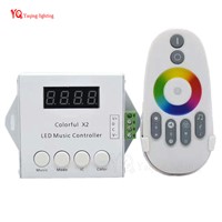 WS2812B WS2811/WS2813/USC1903 Colorful X2 Music Controller LED Strip Modules; DC5V-24V input max 1000pixels with RF Touch Remote