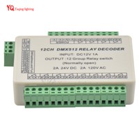 12CH Relay switch dmx512 signal led Controller,relay output,only use the signal control,DMX-RELAY-12CH