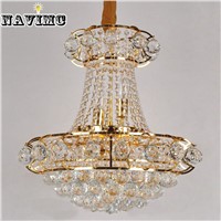 Luxury Big Europe Large Gold Luster Crystal Chandelier Light Fixture Classic Light Fitment for Hotel Lounge Decoratiion