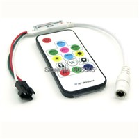 SP103E Mini Digital RGB LED Strip Controller with 14Key RF Wireless Remote 2048Pixels work with DC12V WS2811 Pixel LED Strip