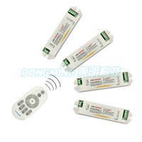 Hot 1pcs RF Wireless control Touch Panel Remote + 4pcs  DC12-24V 12A LED Controller color temperature controller for LED Light