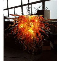 Cheap Glass Gold Chandelier Lighting Fixture Dale Chihuly Style Hand Blown Hanging Chain Chandelier