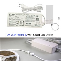 LTECH led controller;CV-7524-WF03-A;24V/75W output 2 in 1 function RGB WiFi LED Driver Compatible with EX3 touch panel,F3 remote