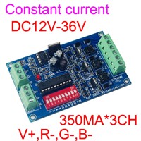 2015 new Wholesale 1pcs DMX512 decoder Constant Current 3CH RGB led controller DC12V-36V 350ma*3 led dimmer For led floodlight