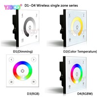 ltech LED dimmer D1 D2 D3 D4 DC12-24V glass touch panel wall mounted controller dimming for 5050 2835 RGB LED strip lamps