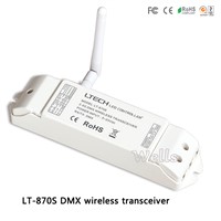 LTECH led controller LT-874S-5A 4 CH DMX Decoder with OLED Display LT-870S 2.4G wireless DMX512 transceiver for led lights
