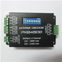 5Pcs PX24506 DMX Decoder Driver 9A DMX 512 Amplifier 12V~24V 5050 RGB LED Light