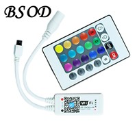 BSOD WIFI RGBW/ RGB Led Controller for Led Strip Panel Light by IOS Iphone Ipad Andriod +24 Keys IR Controller