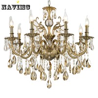 Modern Luxury Large Gold Crystal Chandeliers Lighting Fixtures Lamp for Living Room Bedroom and Study AC 110V~240V
