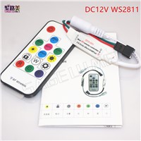 DC5V ws2812b ws2813 DC12V 2811 Digital RGB Strip Tape LED Controller 14Key RF Wireless Remote 2048Pixels 300 Kinds of Changes