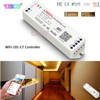 WiFi Color temperature LED Controller WiFi-101-CT iphone APP IOS/Android DC12-24V input;6A*2CH output for double white led strip