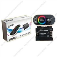 DC12V-24V 18A RGB LED Controller with RF Full Touch Wireless Remote &amp; Color Wheel  for 5050 or 3528 SMD RGB LED Striplight