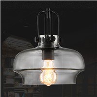 American Retro Iron E27 LED Pendant Chandelier Lighting Lustre Glass Dining Room Led Chandeliers Lamp Bar Loft Led Hanging Light
